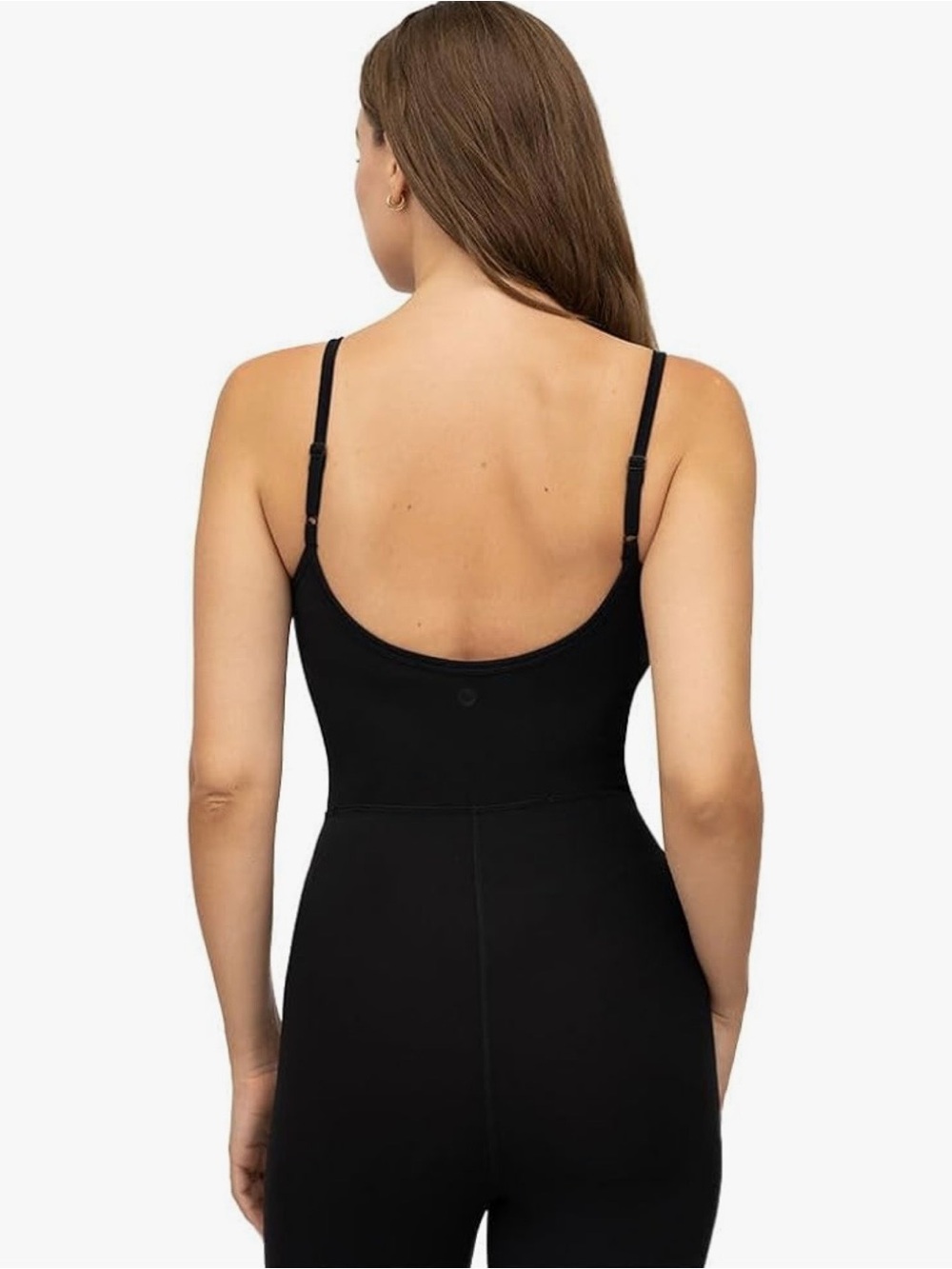 Yogalicious Lux Scarlett Flare Jumpsuit w/ Built-In Bra Black M NWT - Picture 4 of 8